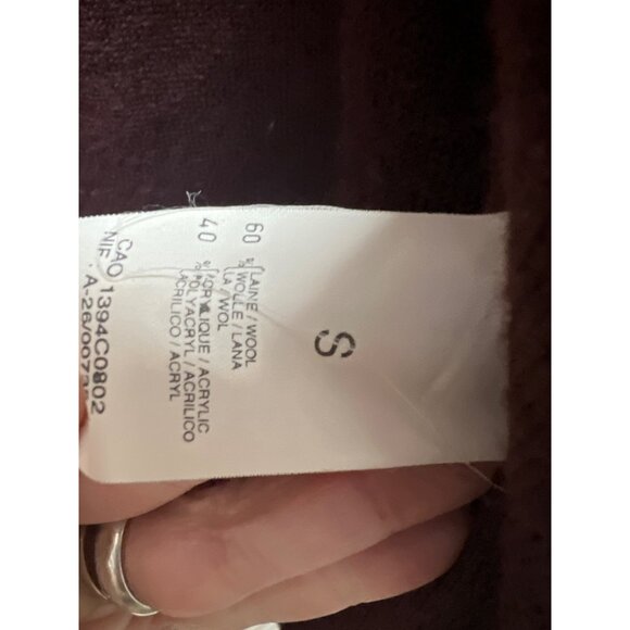 Rodier Vintage 2 Tone Blue and Red Wool Long Open Front Cardigan - Picture 6 of 7